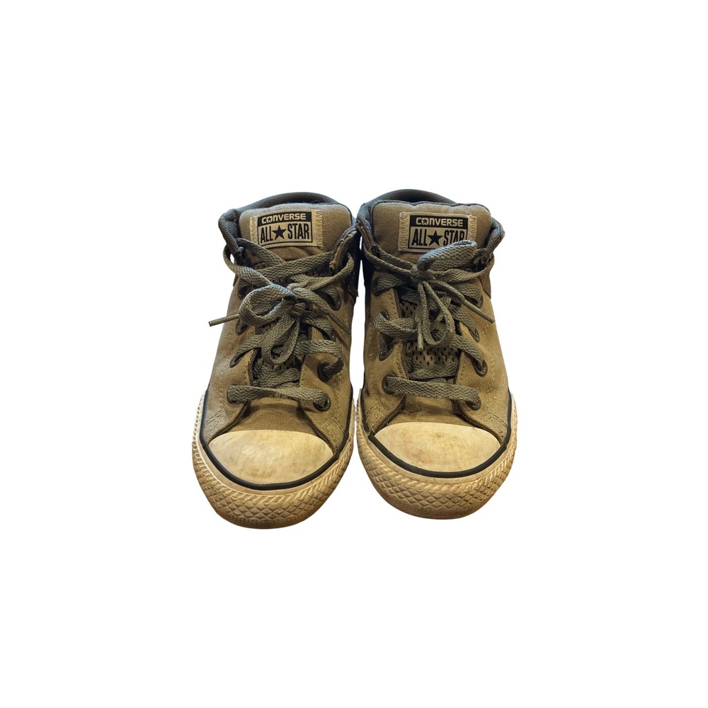 Converse Chuck Taylor All Star low-top, kids/junior size US 3 olive/khaki canvas